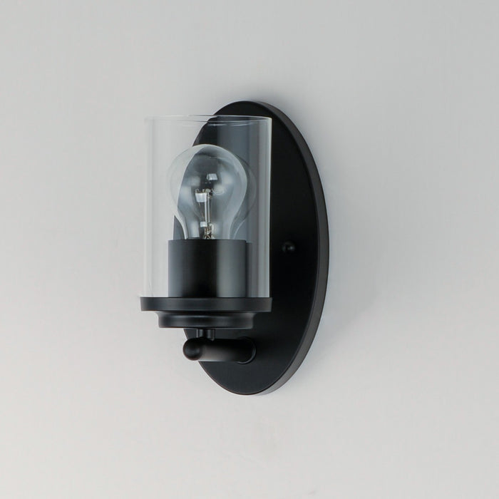 Maxim 10211CLBK One Light Wall Sconce, Black