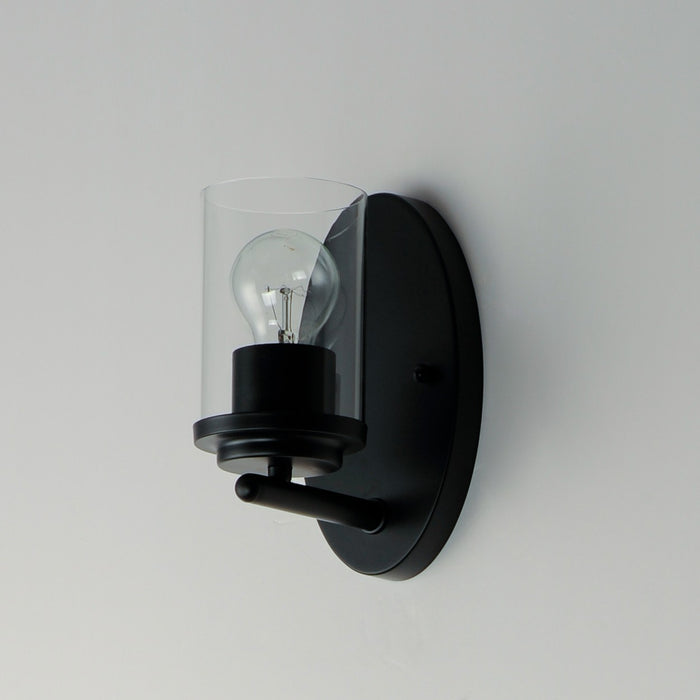 Maxim 10211CLBK One Light Wall Sconce, Black