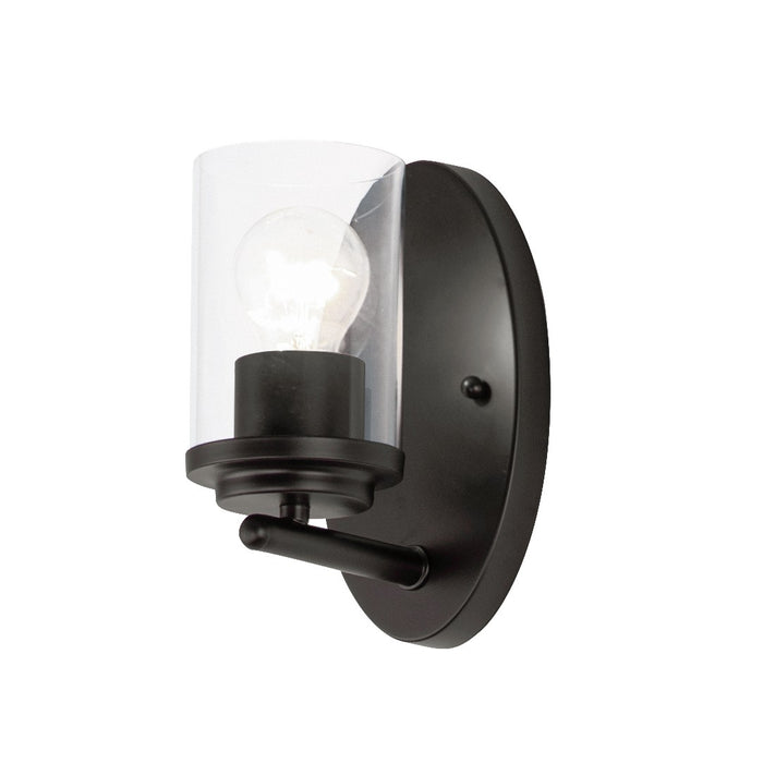 Maxim 10211CLBK One Light Wall Sconce, Black
