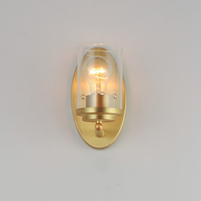 Maxim 10211CLSBR One Light Wall Sconce, Satin Brass
