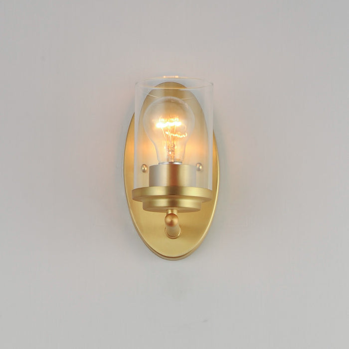 Maxim 10211CLSBR One Light Wall Sconce, Satin Brass