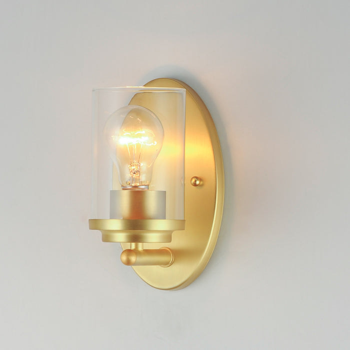 Maxim 10211CLSBR One Light Wall Sconce, Satin Brass