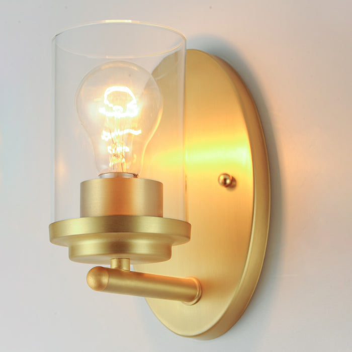 Maxim 10211CLSBR One Light Wall Sconce, Satin Brass
