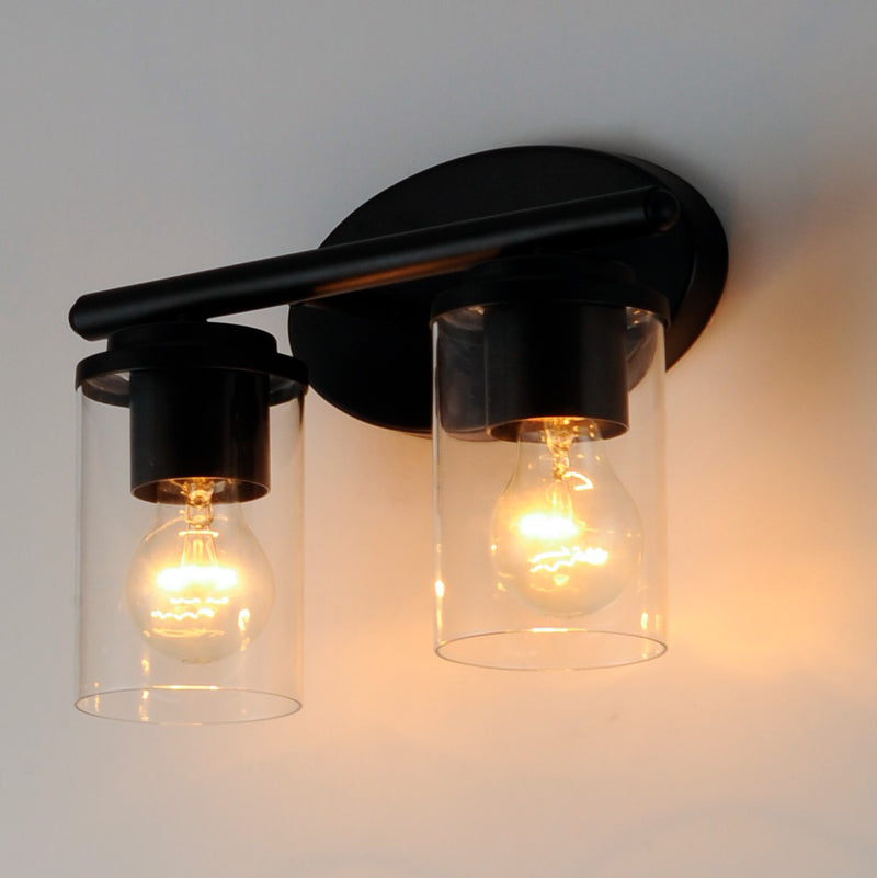 Maxim 10212CLBK Two Light Bath Vanity, Black