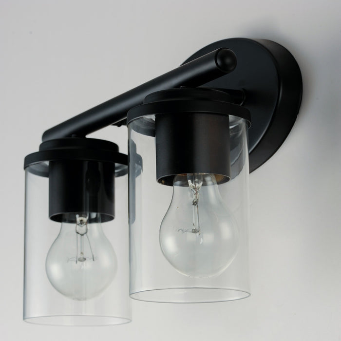 Maxim 10212CLBK Two Light Bath Vanity, Black