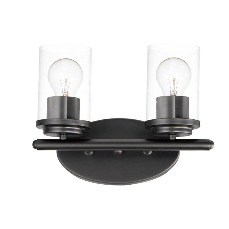 Maxim 10212CLBK Two Light Bath Vanity, Black