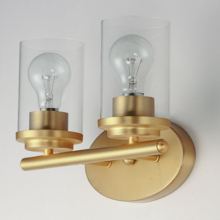 Maxim 10212CLSBR Two Light Bath Vanity, Satin Brass