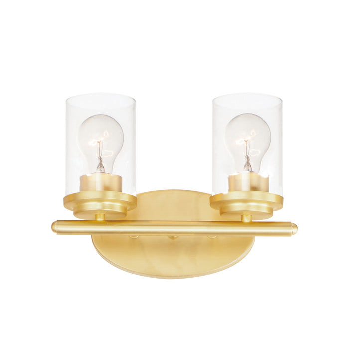Maxim 10212CLSBR Two Light Bath Vanity, Satin Brass