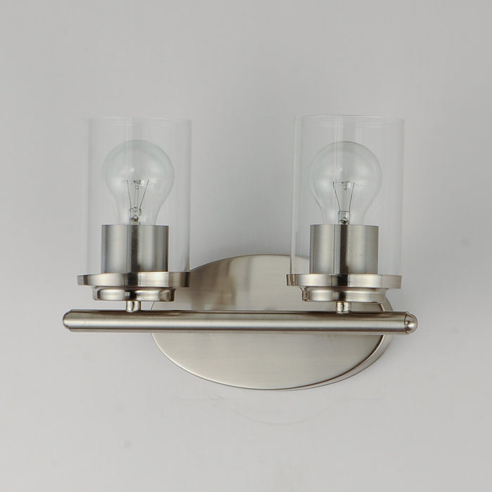 Maxim 10212CLSN Two Light Bath Vanity, Satin Nickel