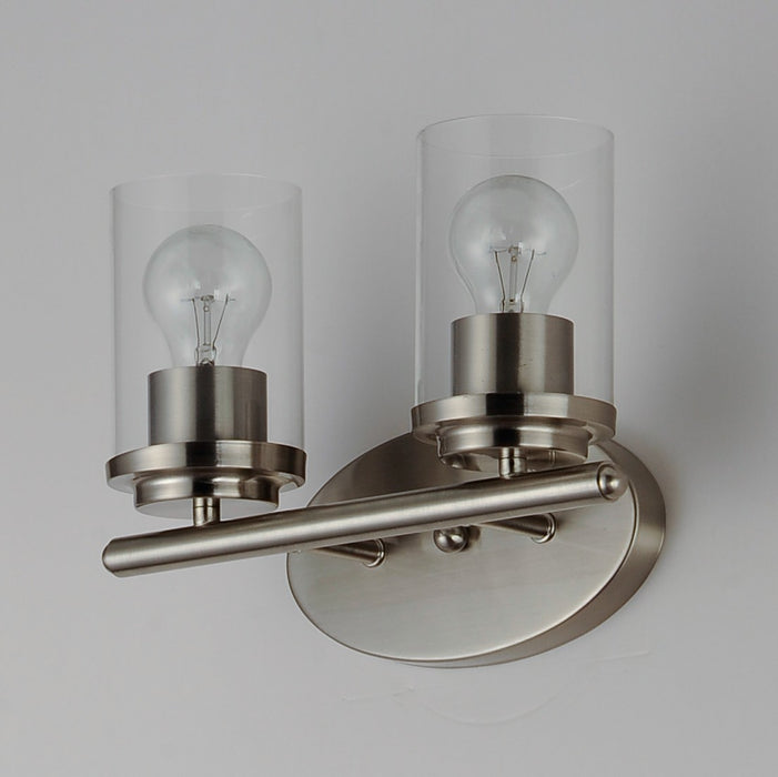 Maxim 10212CLSN Two Light Bath Vanity, Satin Nickel