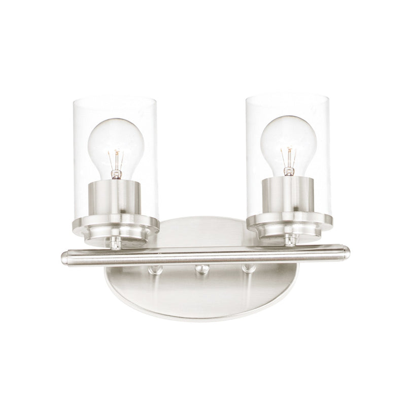 Maxim 10212CLSN Two Light Bath Vanity, Satin Nickel