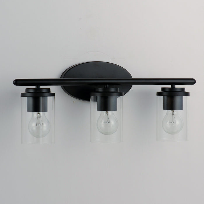 Maxim 10213CLBK Three Light Bath Vanity, Black