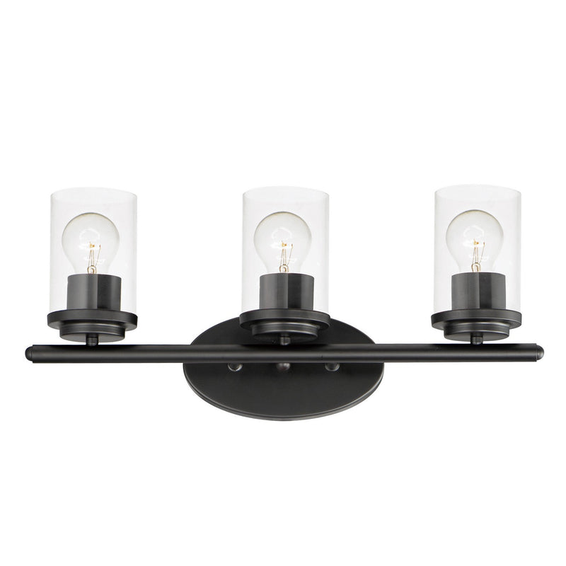 Maxim 10213CLBK Three Light Bath Vanity, Black
