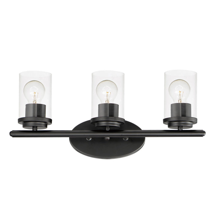 Maxim 10213CLBK Three Light Bath Vanity, Black