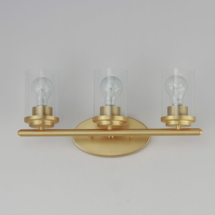 Maxim 10213CLSBR Three Light Bath Vanity, Satin Brass