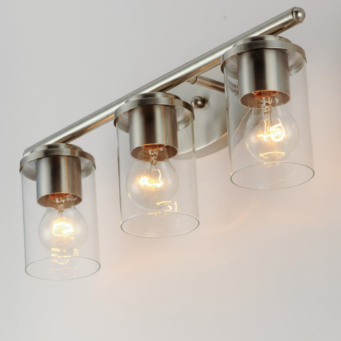 Maxim 10213CLSN Three Light Bath Vanity, Satin Nickel