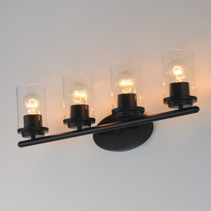 Maxim 10214CLBK Four Light Bath Vanity, Black
