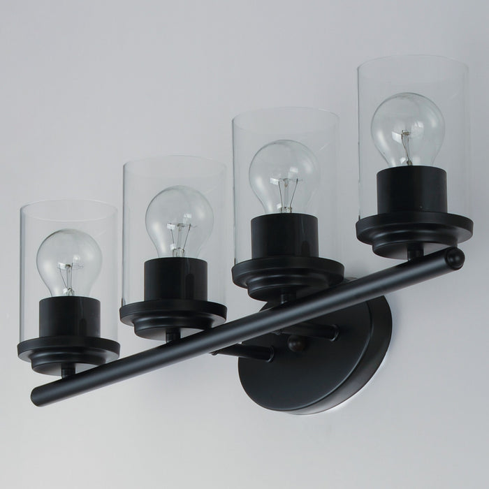 Maxim 10214CLBK Four Light Bath Vanity, Black