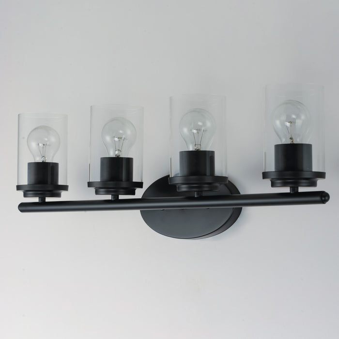 Maxim 10214CLBK Four Light Bath Vanity, Black