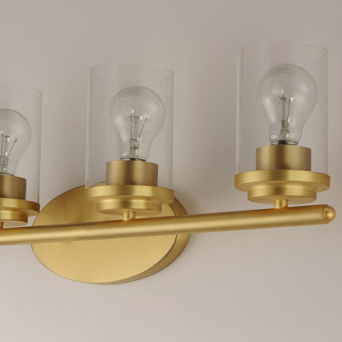 Maxim 10214CLSBR Four Light Bath Vanity, Satin Brass