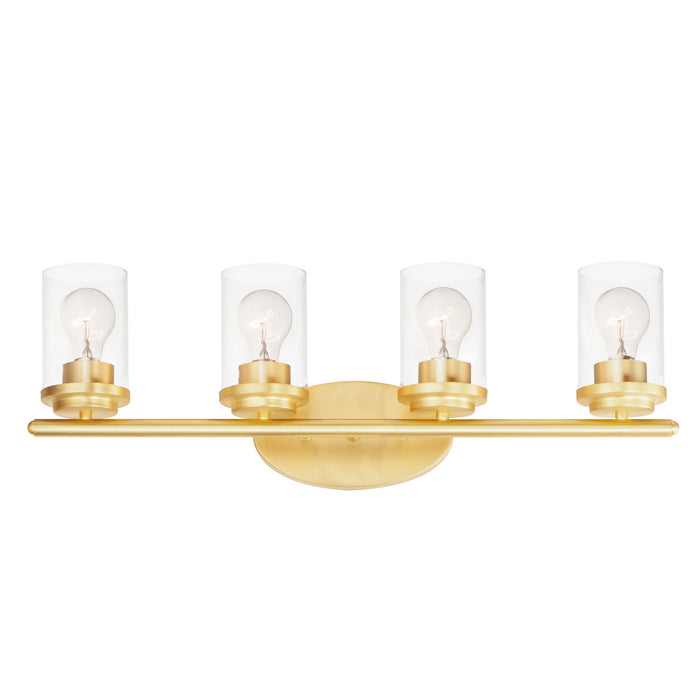Maxim 10214CLSBR Four Light Bath Vanity, Satin Brass