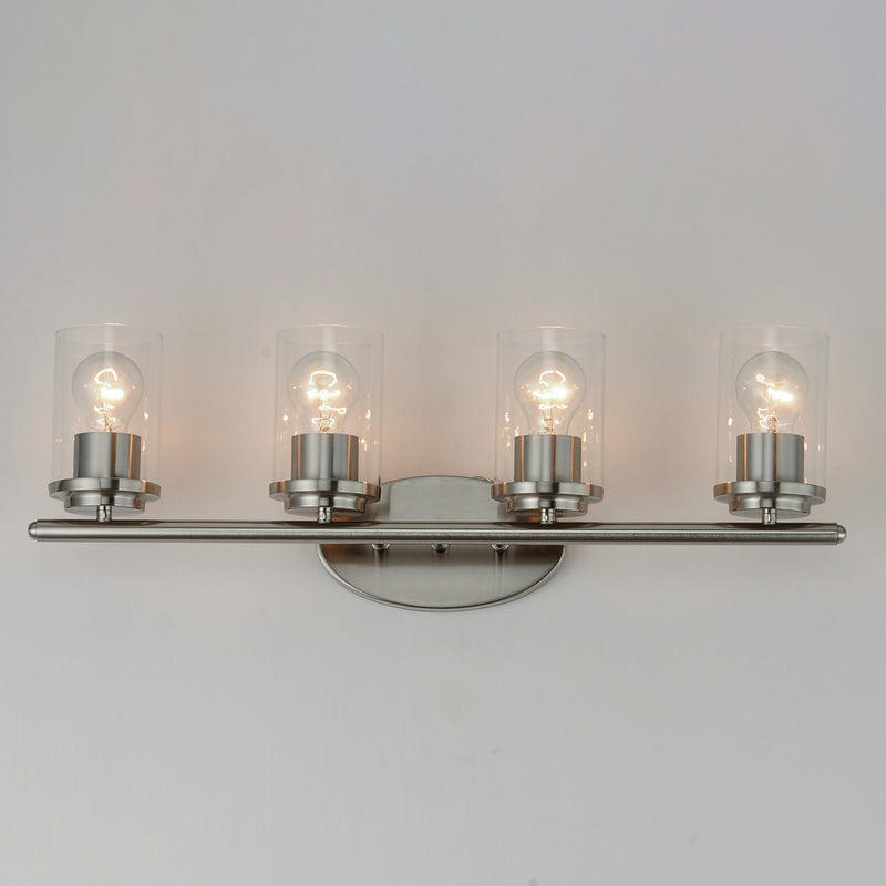 Maxim 10214CLSN Four Light Bath Vanity, Satin Nickel