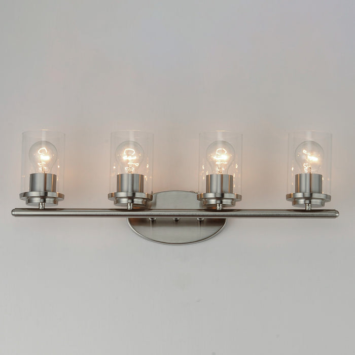 Maxim 10214CLSN Four Light Bath Vanity, Satin Nickel