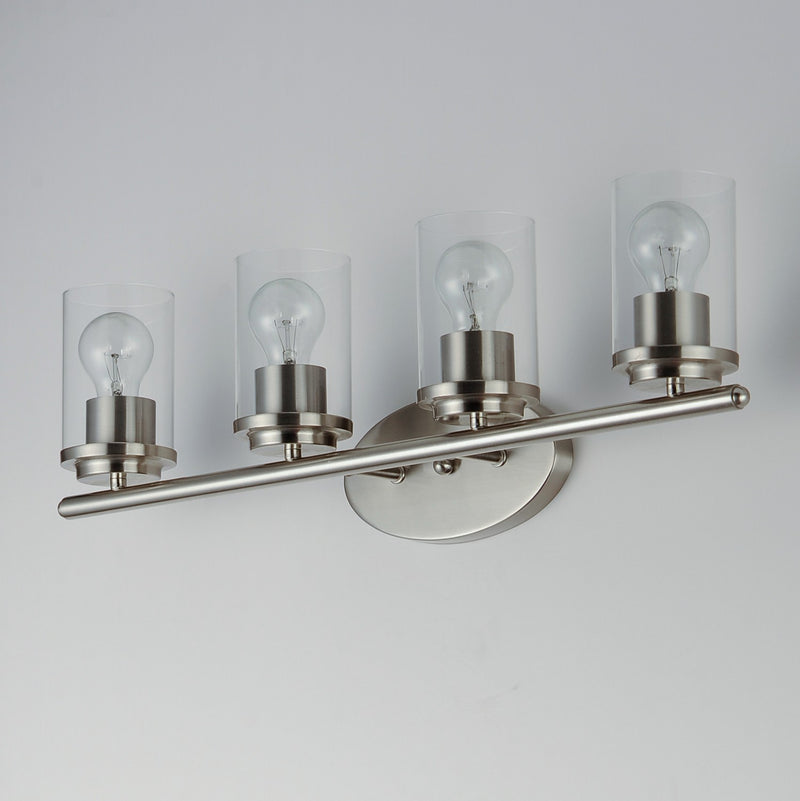 Maxim 10214CLSN Four Light Bath Vanity, Satin Nickel