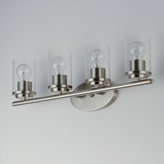 Maxim 10214CLSN Four Light Bath Vanity, Satin Nickel