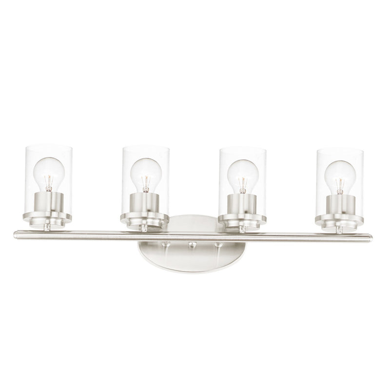 Maxim 10214CLSN Four Light Bath Vanity, Satin Nickel