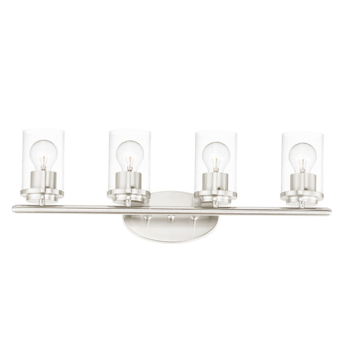 Maxim 10214CLSN Four Light Bath Vanity, Satin Nickel