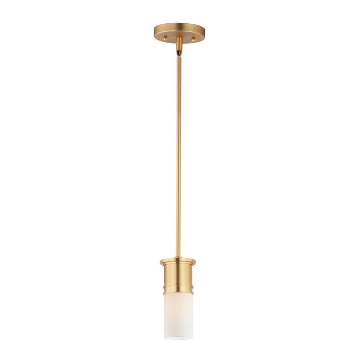 Maxim 10362SWSBR One Light Mini Pendant, Satin Brass