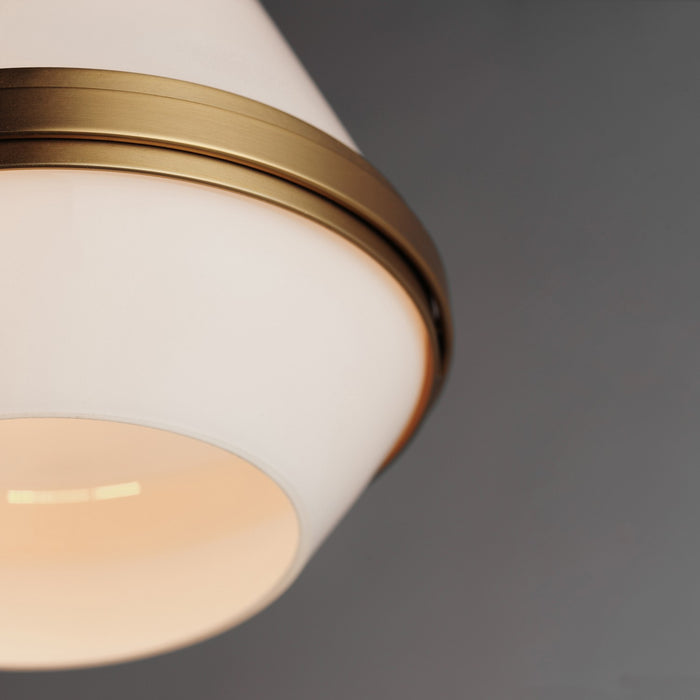 Maxim 10372WTSBR One Light Mini Pendant, Satin Brass