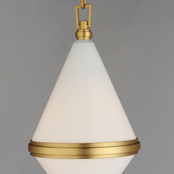 Maxim 10372WTSBR One Light Mini Pendant, Satin Brass