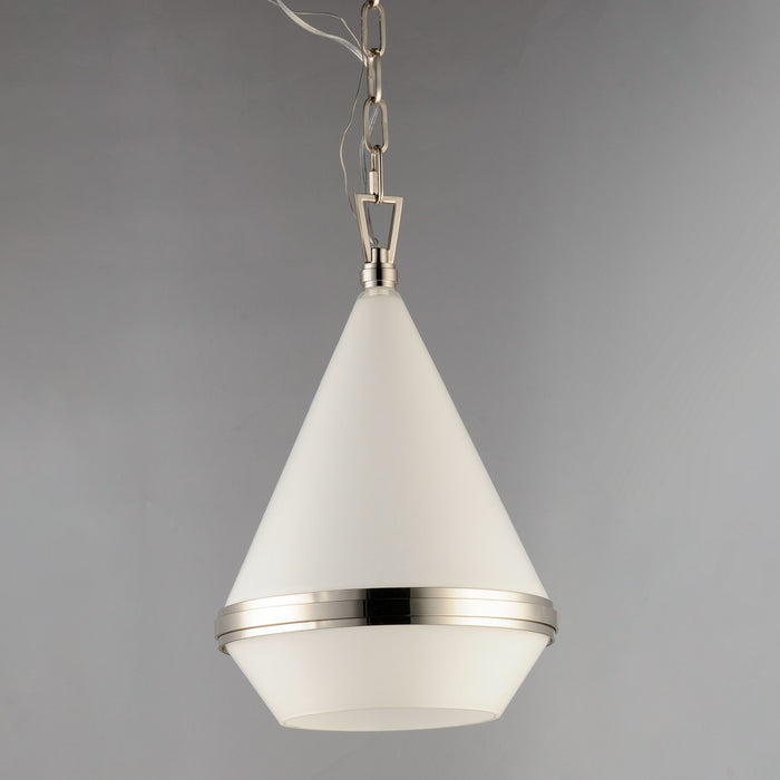 Maxim 10374WTPN One Light Pendant, Polished Nickel