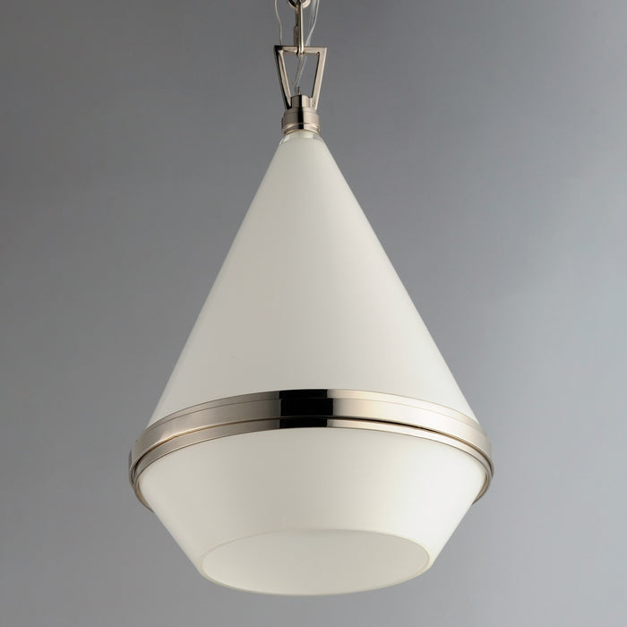 Maxim 10374WTPN One Light Pendant, Polished Nickel