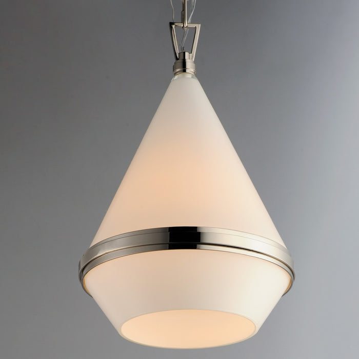 Maxim 10374WTPN One Light Pendant, Polished Nickel