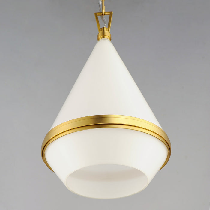 Maxim 10374WTSBR One Light Pendant, Satin Brass