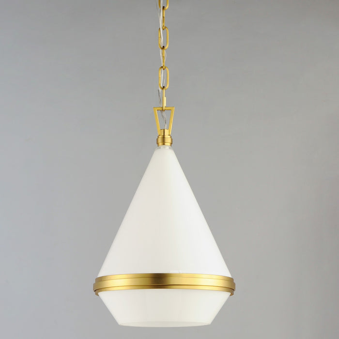 Maxim 10374WTSBR One Light Pendant, Satin Brass