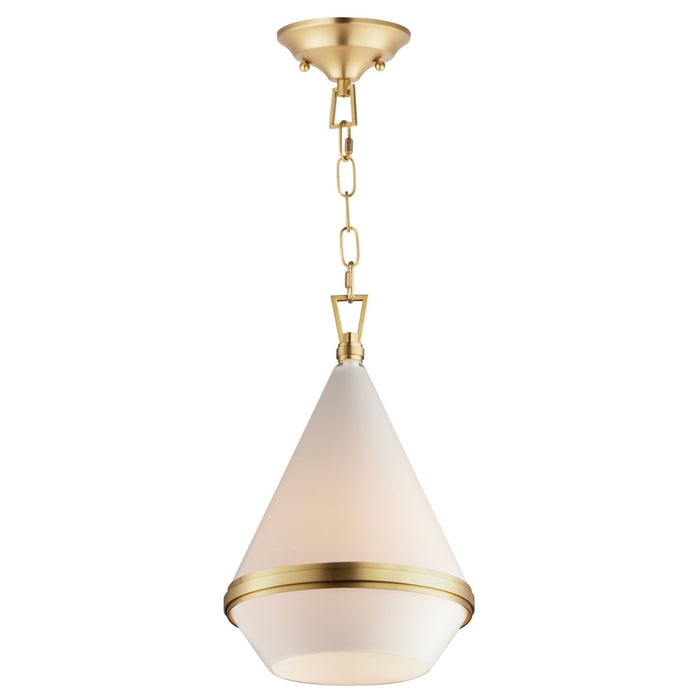 Maxim 10374WTSBR One Light Pendant, Satin Brass