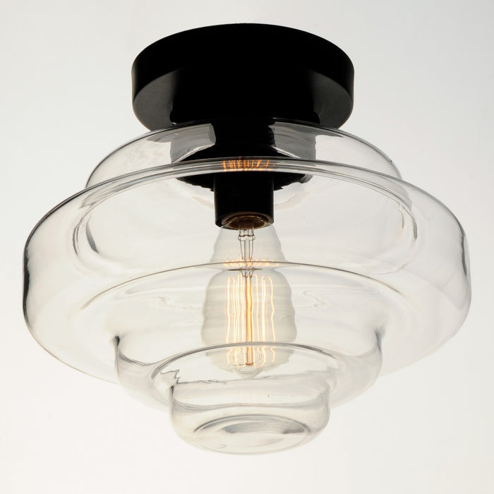 Maxim 11120CLBK One Light Flush Mount, Black