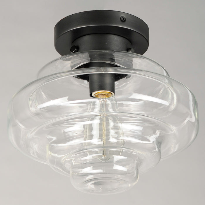 Maxim 11120CLBK One Light Flush Mount, Black