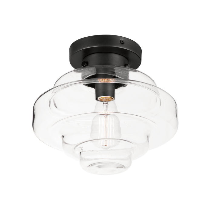 Maxim 11120CLBK One Light Flush Mount, Black