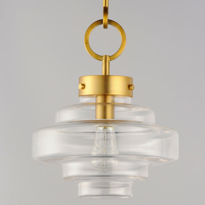 Maxim 11122CLSBR One Light Pendant, Satin Brass