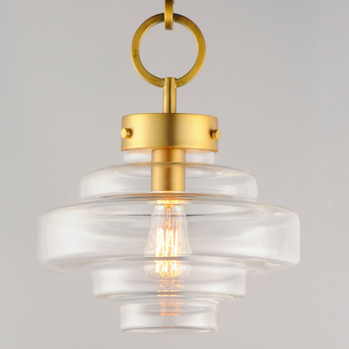 Maxim 11122CLSBR One Light Pendant, Satin Brass