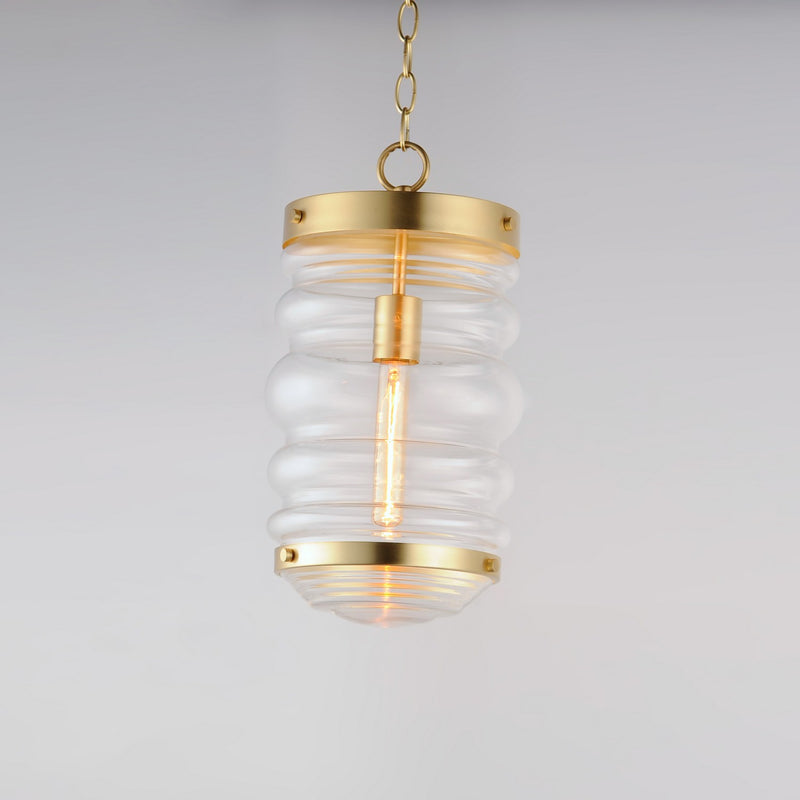 Maxim 11124CLSBR One Light Pendant, Satin Brass