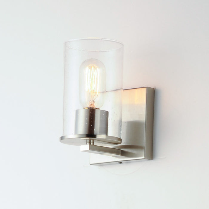 Maxim 11841CDSN One Light Bath Vanity, Satin Nickel