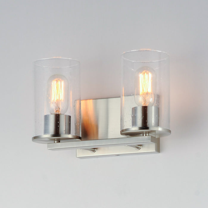 Maxim 11842CDSN Two Light Bath Vanity, Satin Nickel