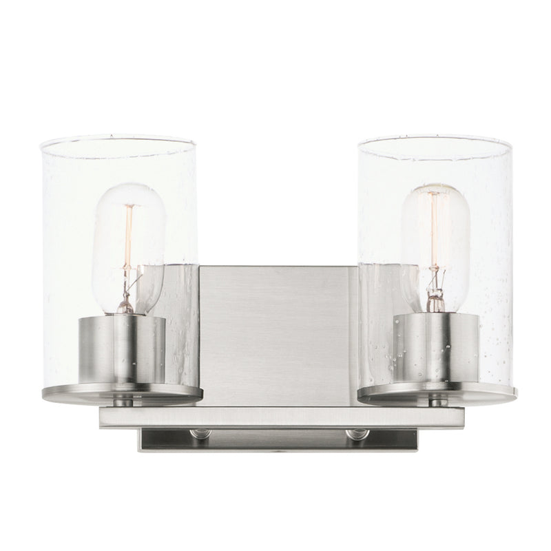 Maxim 11842CDSN Two Light Bath Vanity, Satin Nickel
