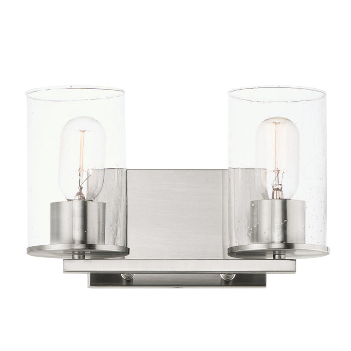 Maxim 11842CDSN Two Light Bath Vanity, Satin Nickel